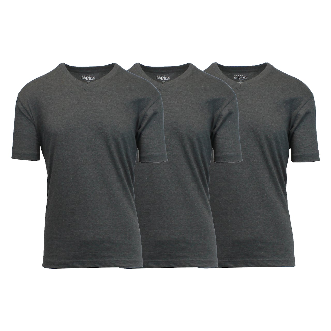 Galaxy by Harvic Men's Short Sleeve V-Neck T-Shirt 3 Pack